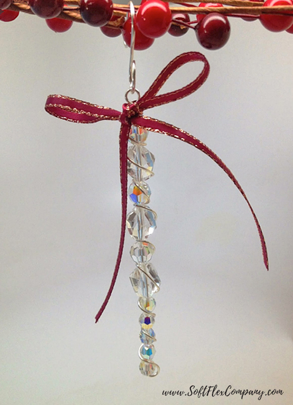 Crystal Beaded Icicle Ornament 1