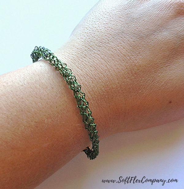 Knitted wire bracelet