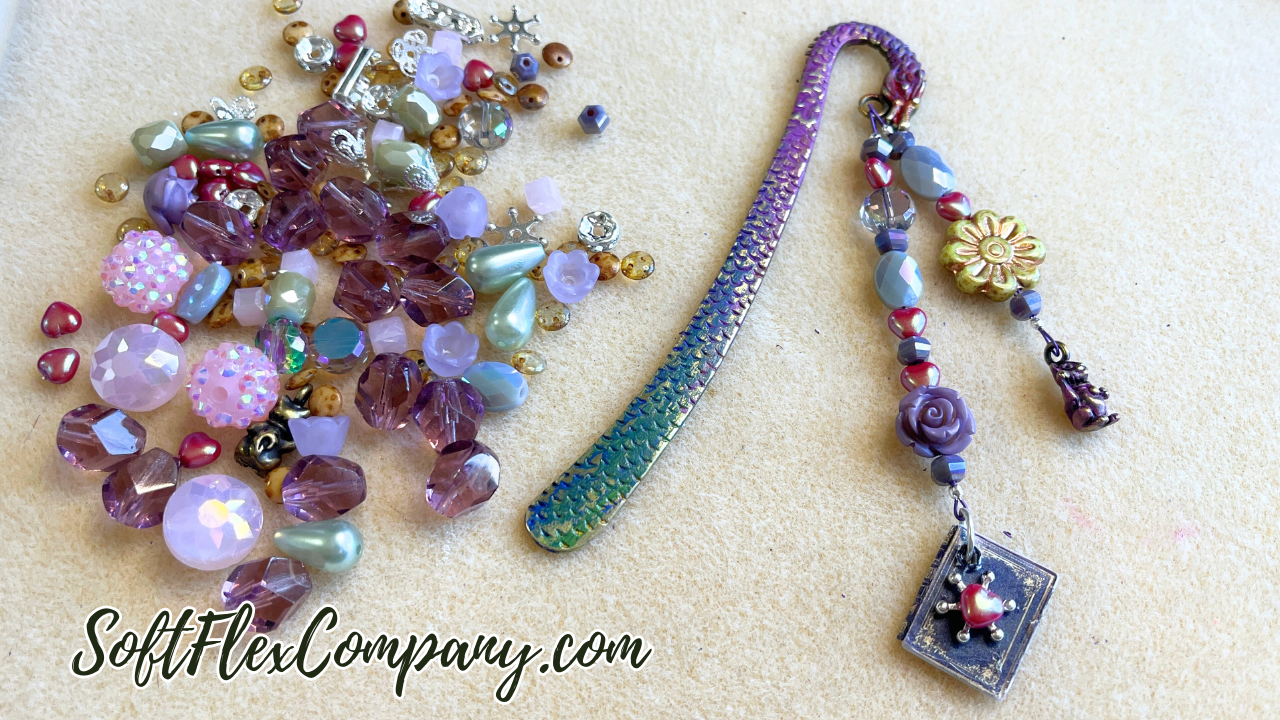 Decorated Metal Dragon Beaded Bookmark by Kristen Fagan