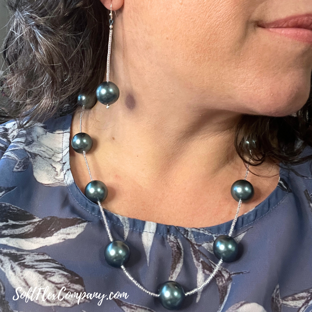 Oversized Pearl Necklace & Earrings by Kristen Fagan