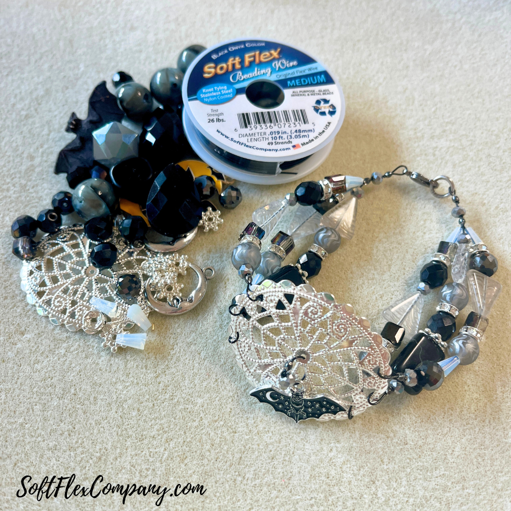 3-Strand Gone Batty Beaded Bracelet by Kristen Fagan