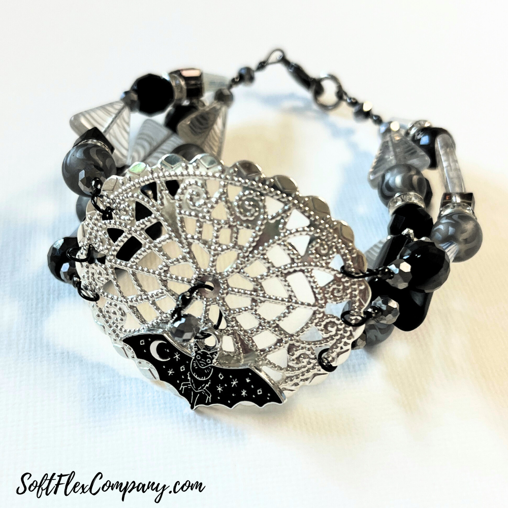 3-Strand Gone Batty Beaded Bracelet by Kristen Fagan