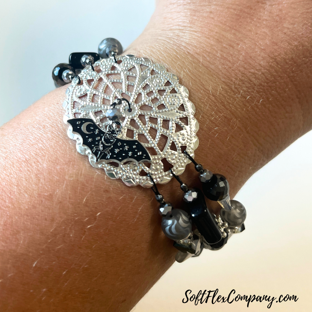 3-Strand Gone Batty Beaded Bracelet by Kristen Fagan