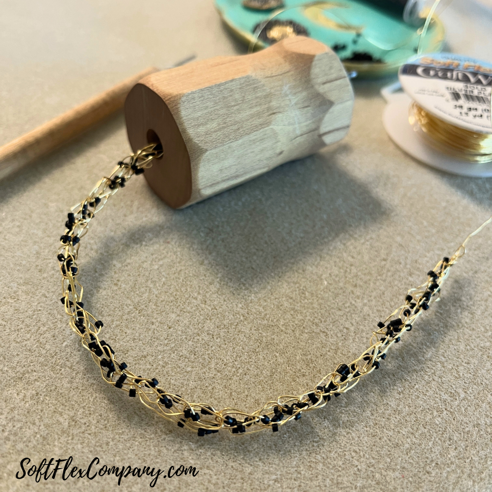 Craft Wire Knitted Beaded Necklace by Kristen Fagan