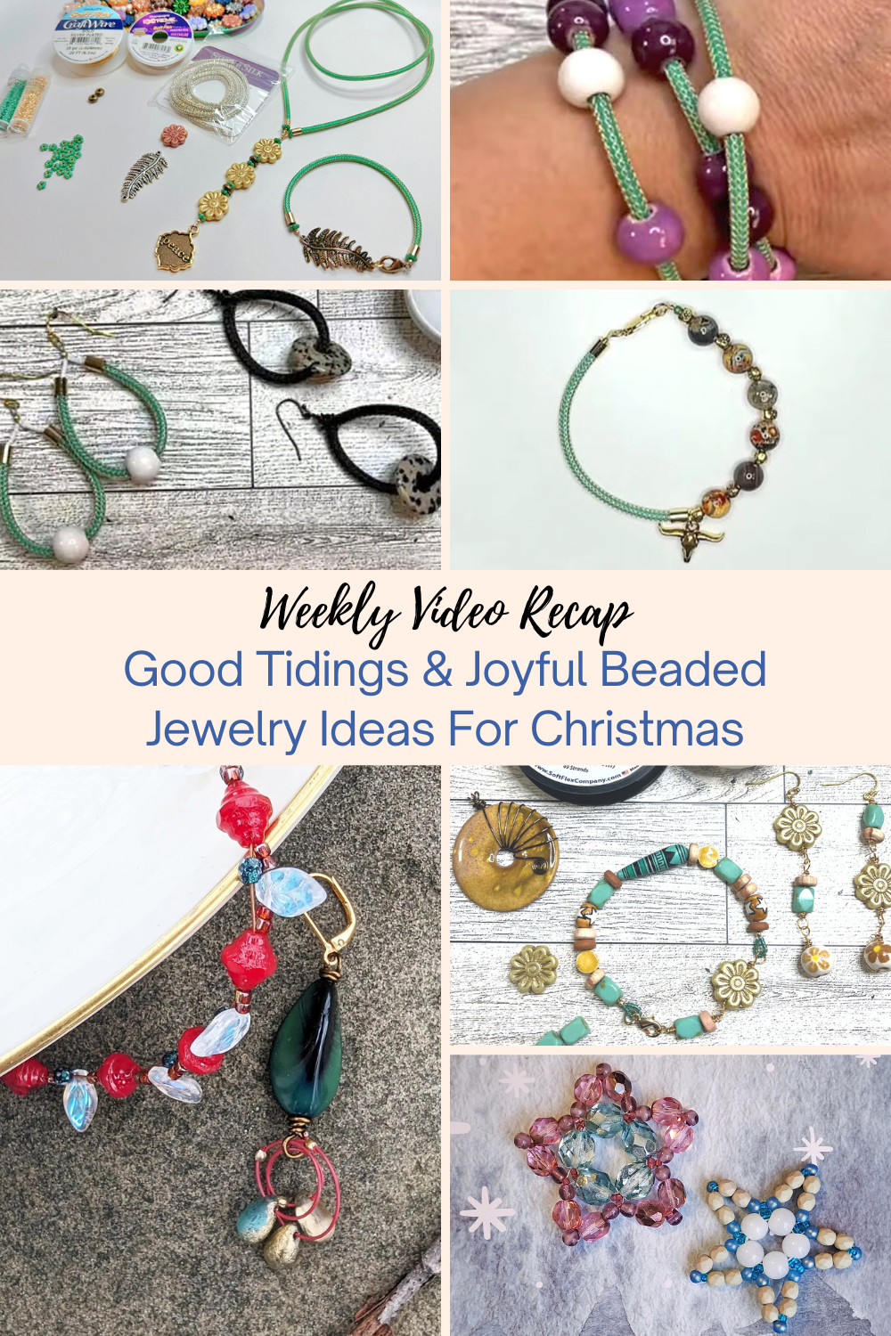 Good Tidings & Joyful Beaded Jewelry Ideas For Christmas Collage