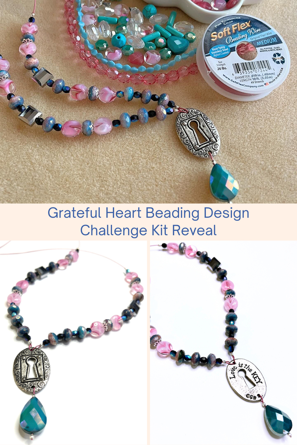 Grateful Heart Beading Design Challenge Kit Reveal Collage