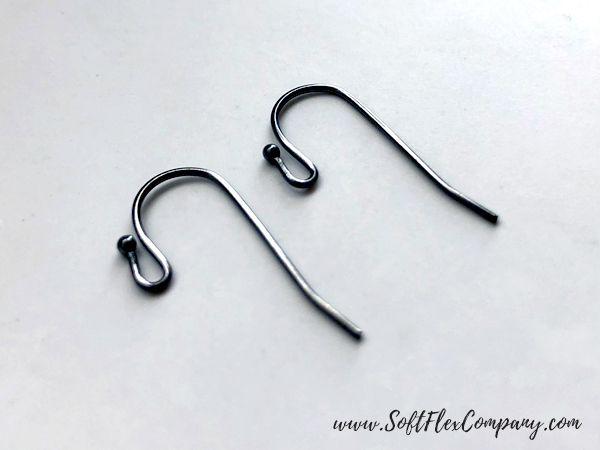 Gun Metal 22g Ear Wires With Ball