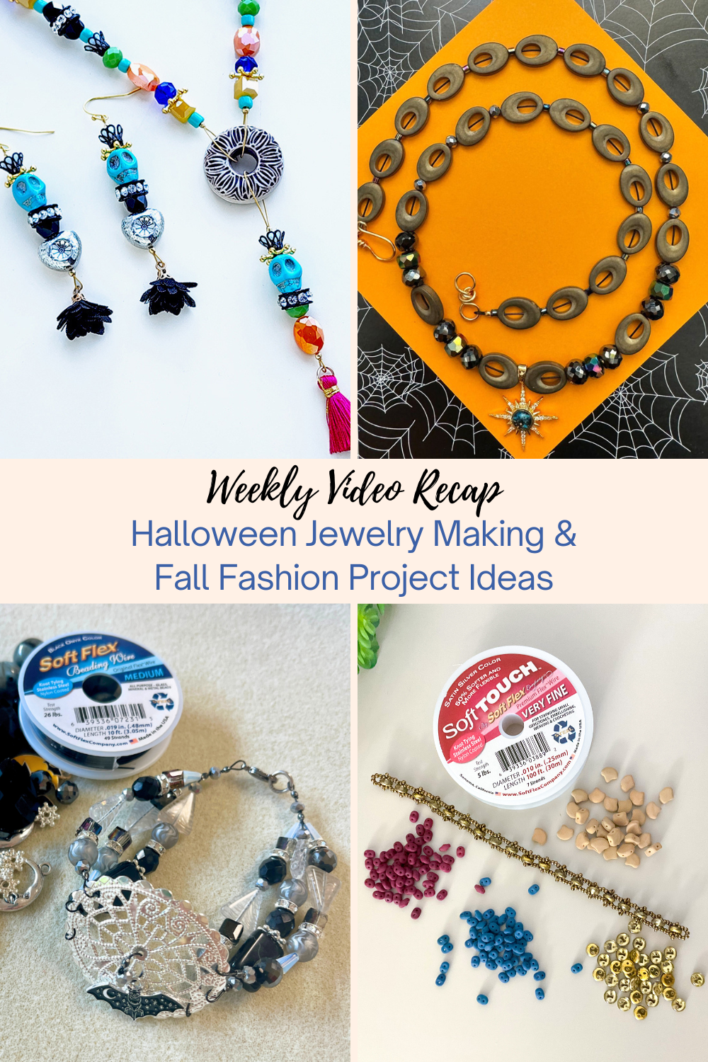 Halloween Jewelry Making & Fall Fashion Project Ideas Collage