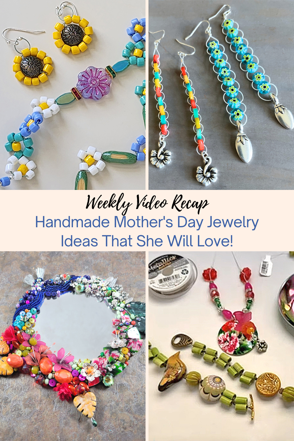 Handmade Mother's Day Jewelry Ideas That She Will Love! Collage