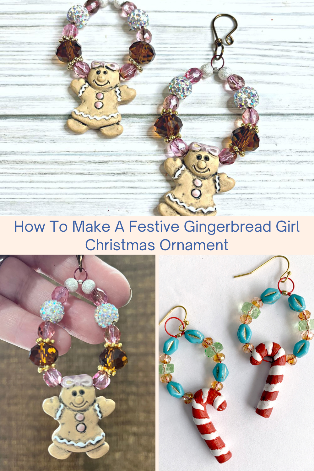 How To Make A Festive Gingerbread Girl Christmas Ornament Collage