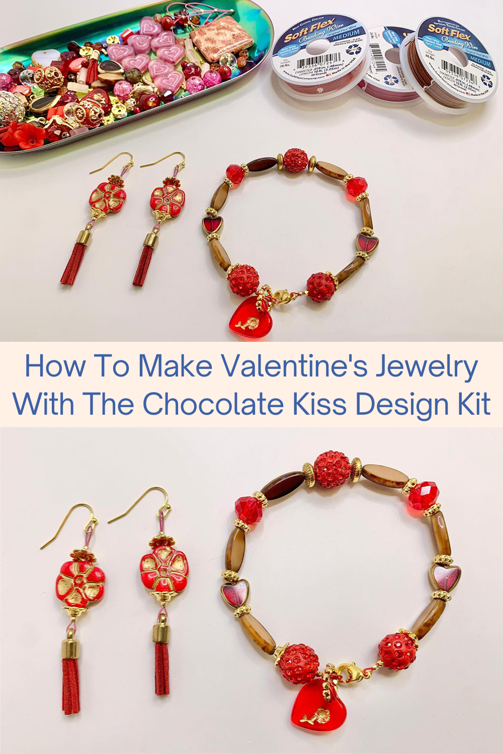 How To Make Valentine's Jewelry With The Chocolate Kiss Design Kit Collage