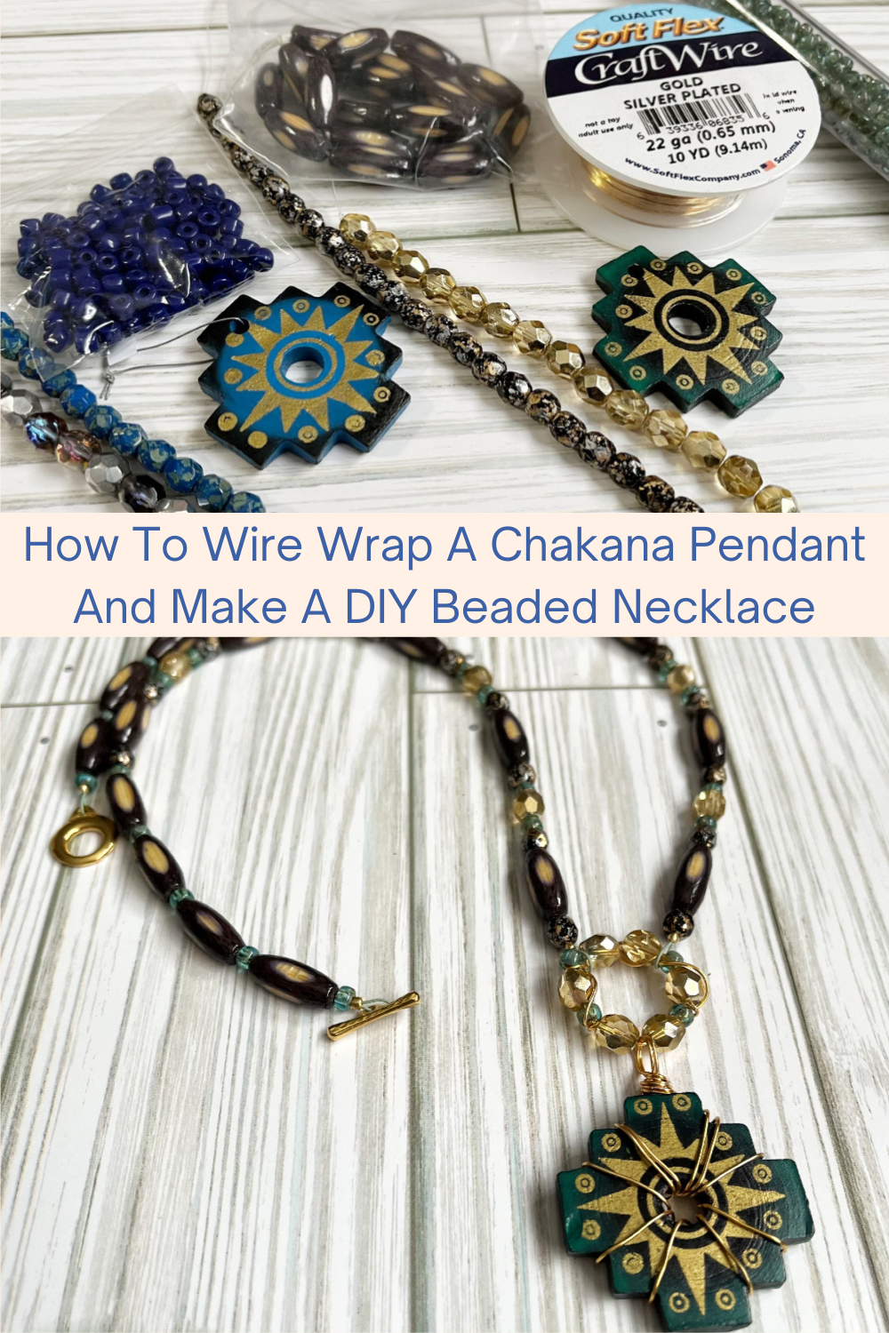 How To Wire Wrap A Chakana Pendant And Make A DIY Beaded Necklace Collage