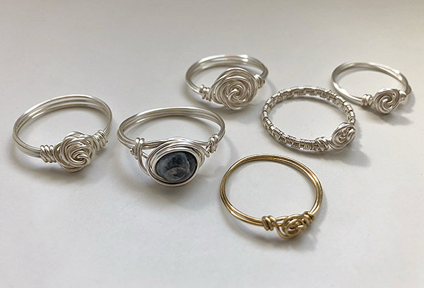 Wire deals rose ring