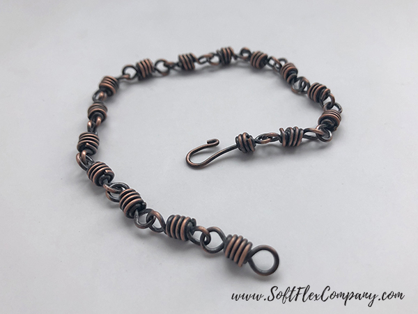 Soft Flex Craft Wire Double Looped Copper Bracelet by James Browning