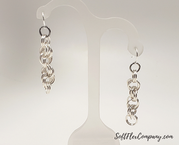 Double Spiral Link Craft Wire Earrings by James Browning