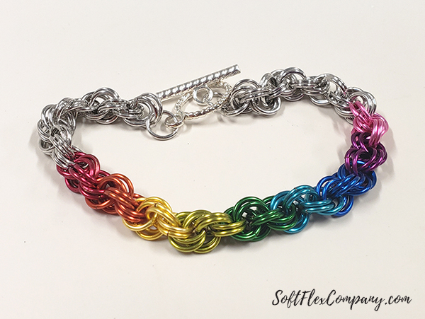 Double Spiral Link Craft Wire Bracelet by James Browning