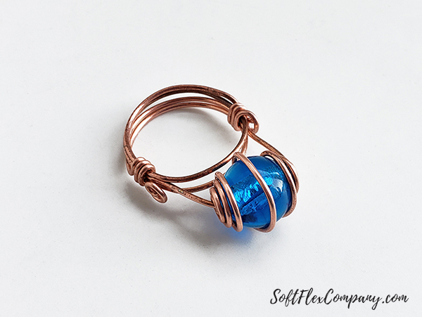 Craft Wire Captured Bead Ring by James Browning