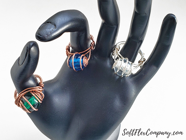 Craft Wire Captured Bead Rings by James Browning
