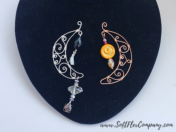 Soft Flex Craft Wire and WigJig Delphi Crescent Moon Pendant by James Browning