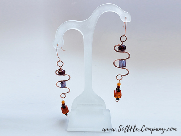 Soft Flex Craft Wire and WigJig Delphi Earrings by James Browning