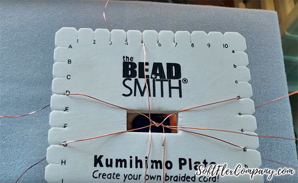 Kumihimo Braid Using Soft Flex Craft Wire On A Square Plate by James Browning