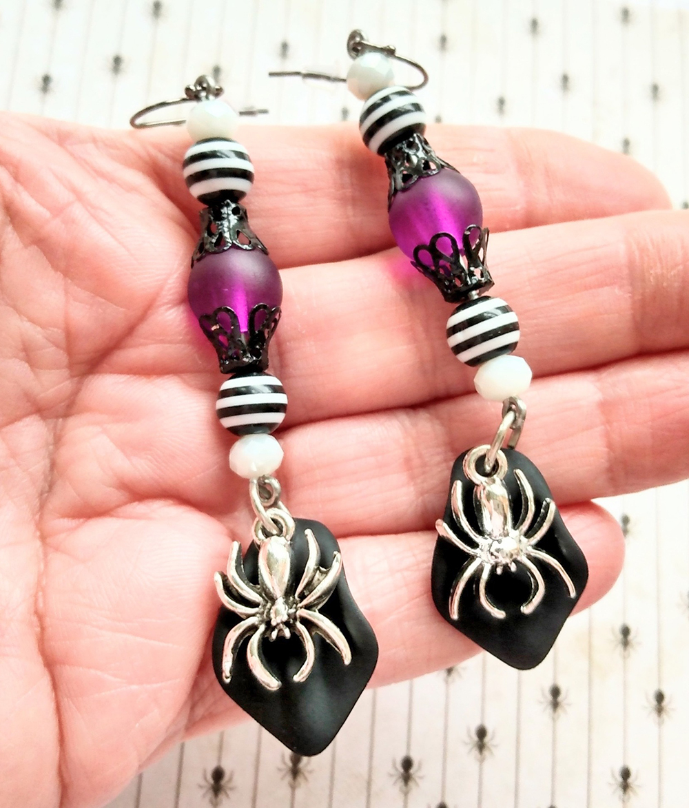 Spider Earrings by Janet Boyer