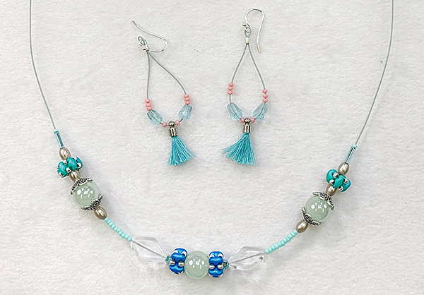 Serenity Shores Necklace and Earrings by Jill Wiseman