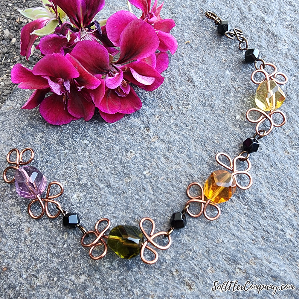 Craft Wire & Czech Glass Beads Bracelet by Joyce Trowbridge