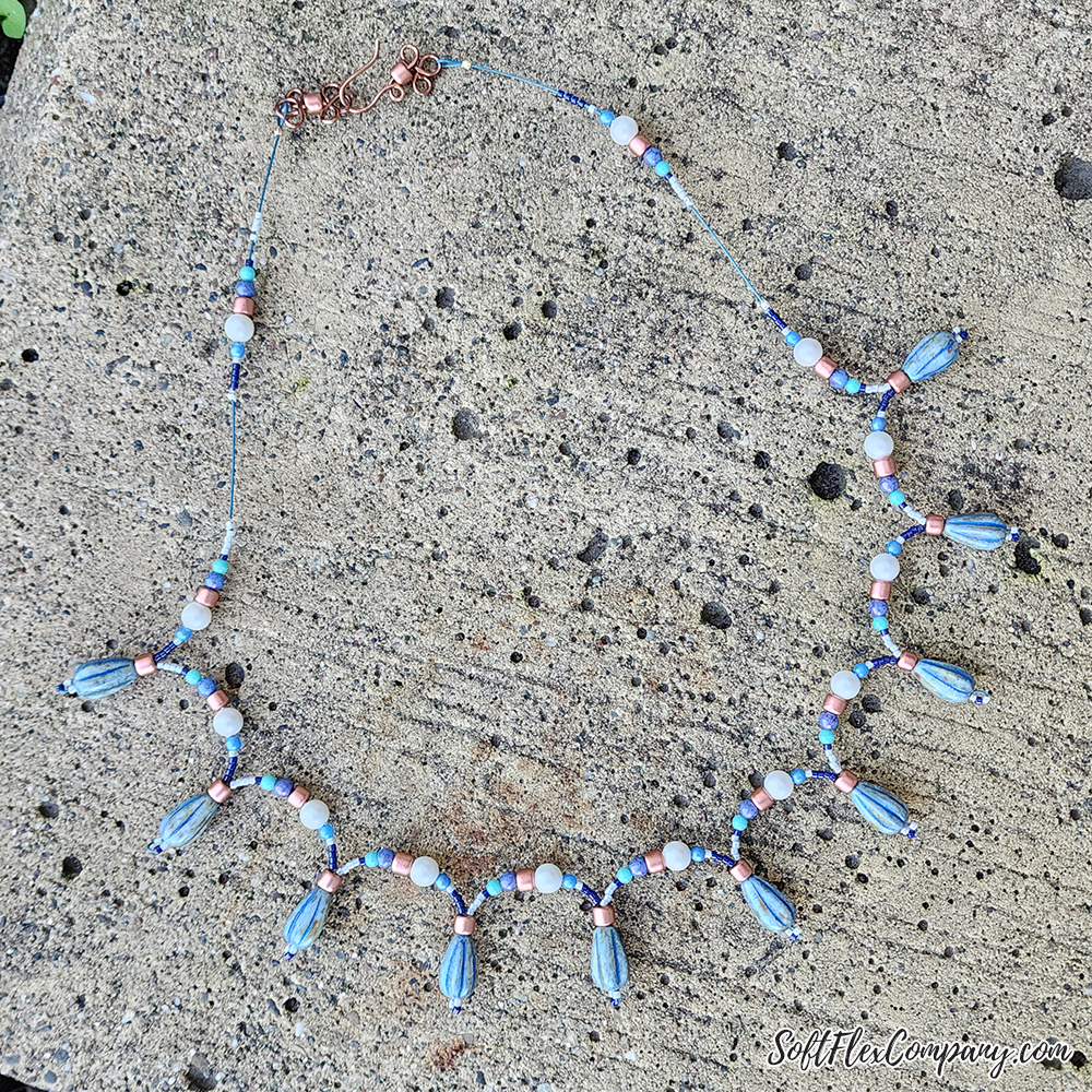 Czech Glass Drop Beads Necklace by Joyce Trowbridge