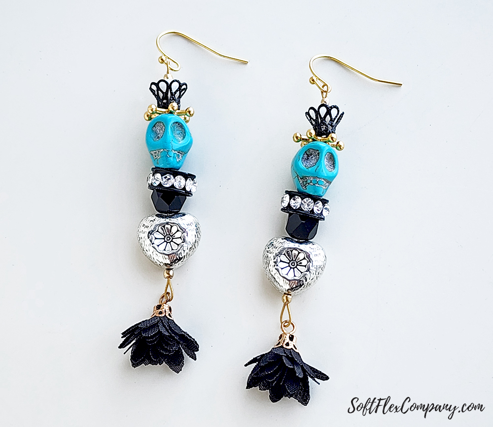 Day Of The Dead Earrings by Joyce Trowbridge