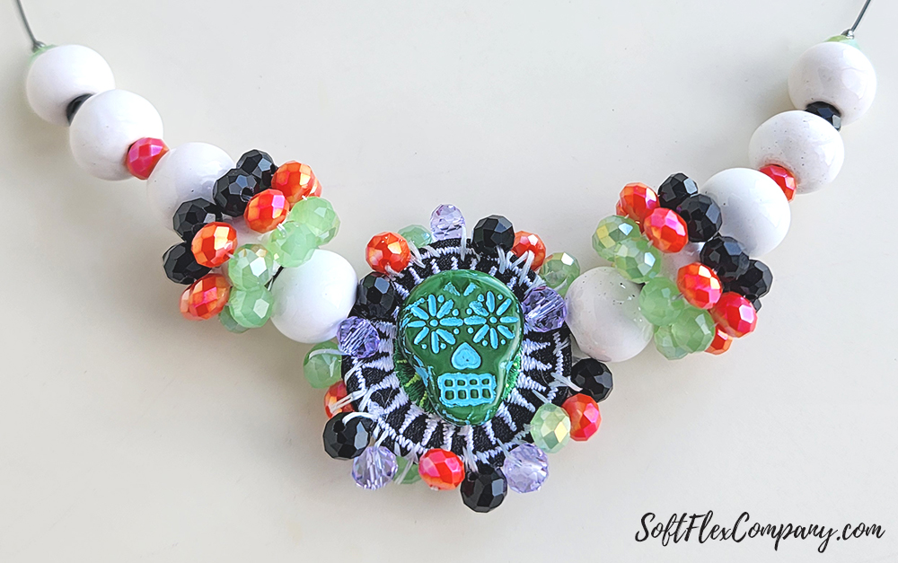 Day Of The Dead Beaded Bead Bracelet by Joyce Trowbridge Day Of The Dead Beaded Bead Bracelet by Joyce Trowbridge