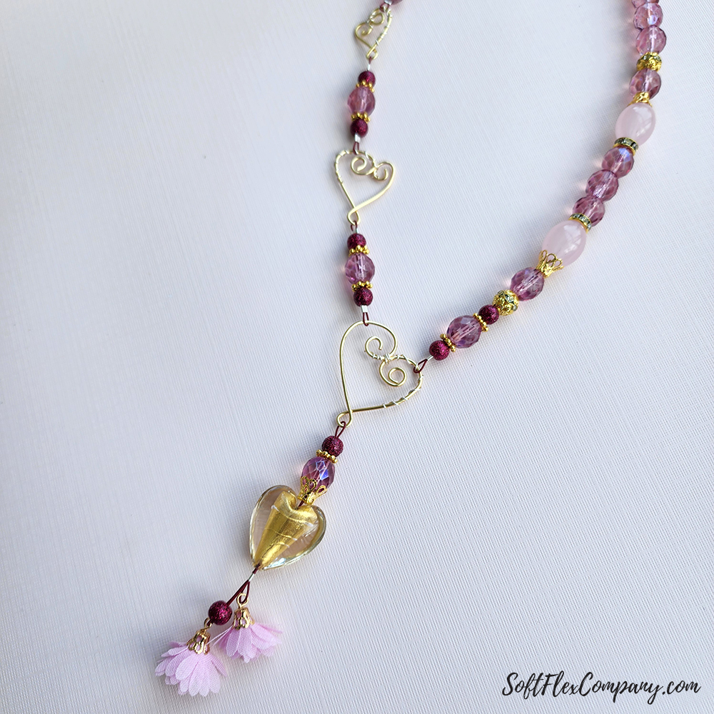 Gold Heart Valentine Necklace by Joyce Trowbridge