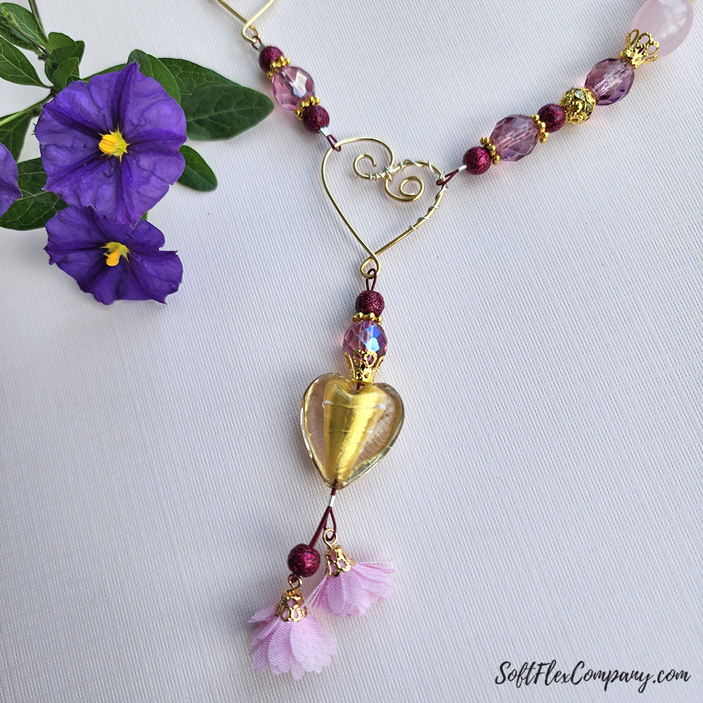 Gold Heart Valentine Necklace by Joyce Trowbridge