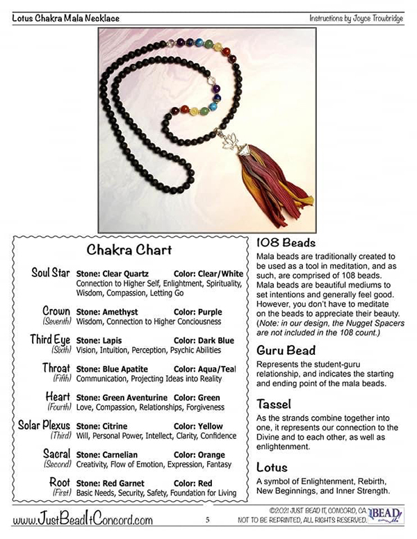 Lotus Chakra Mala Necklace by Just Bead It