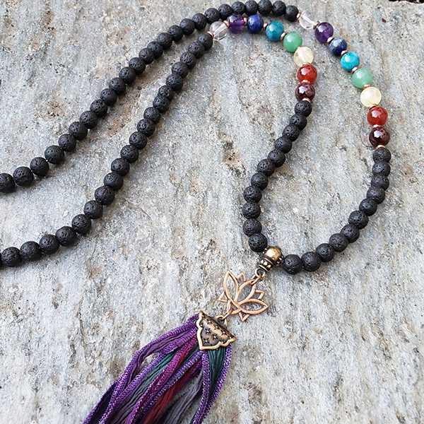 Lotus Chakra Mala Necklace by Just Bead It