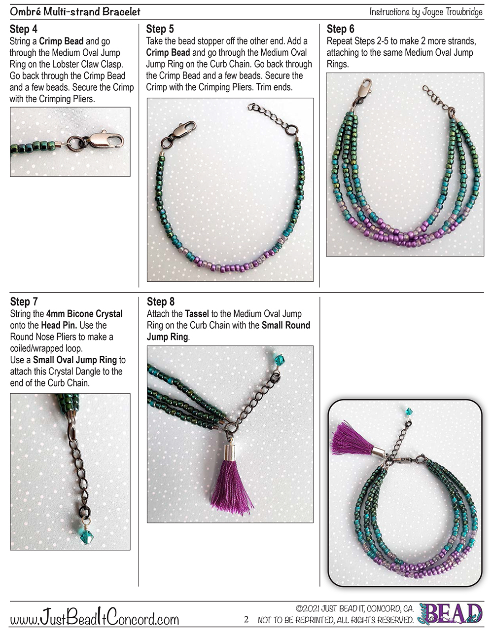 Ombré Multi-strand Bracelet by Just Bead It
