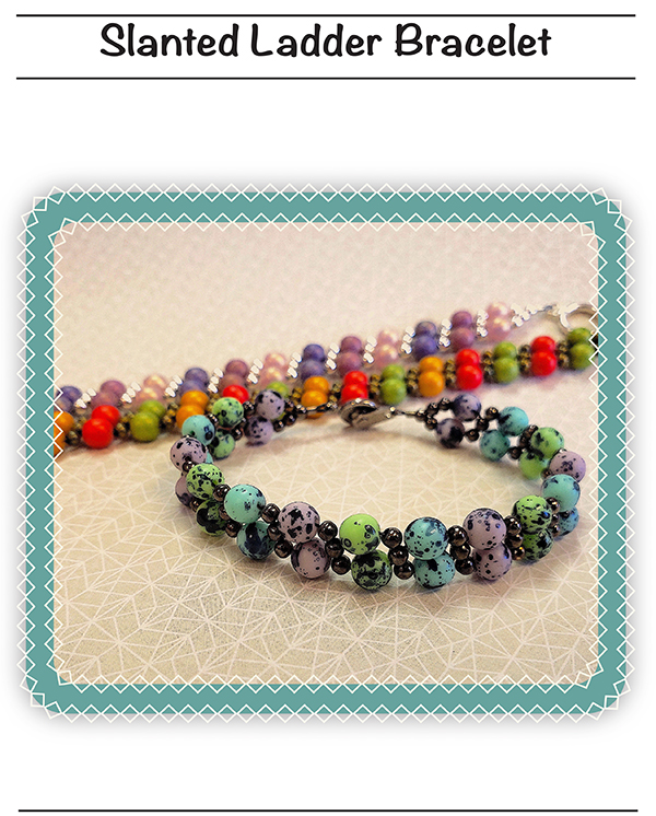 Slanted Ladder Bracelet by Just Bead It Slanted Ladder Bracelet by Just Bead It