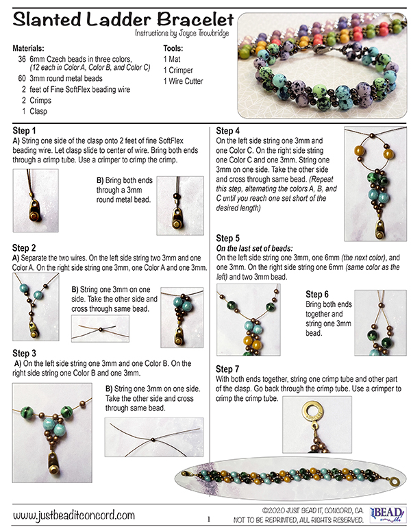Slanted Ladder Bracelet by Just Bead It Slanted Ladder Bracelet by Just Bead It