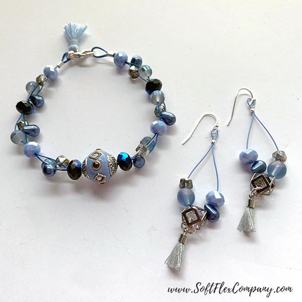 April Showers Bead Mix Earrings and Bracelet