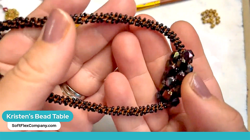Black & Brown Kumihimo Beaded Necklace by Kristen Fagan