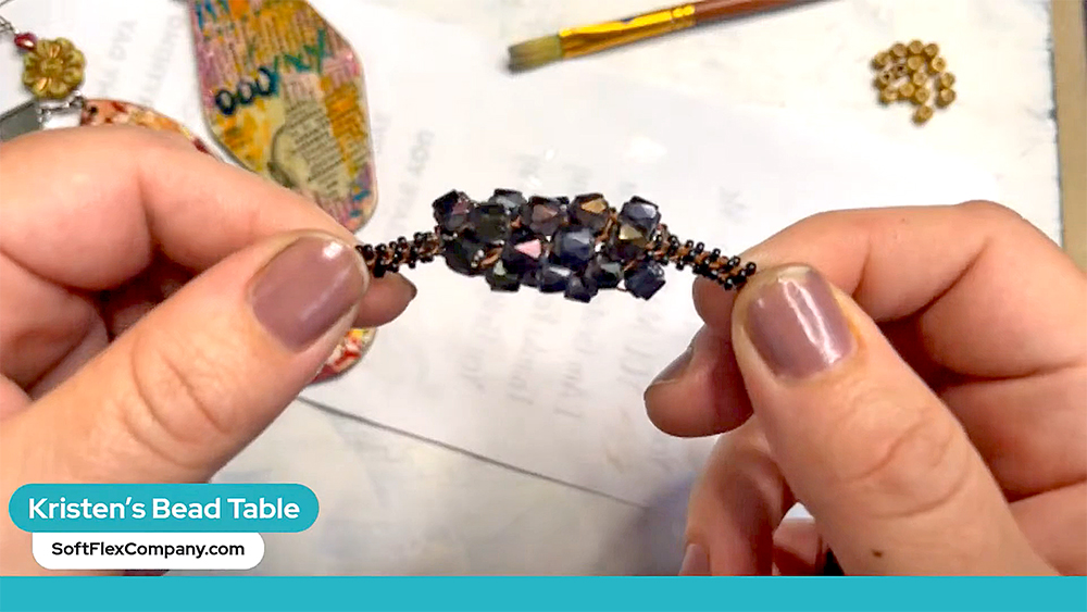 Black & Brown Kumihimo Beaded Necklace by Kristen Fagan