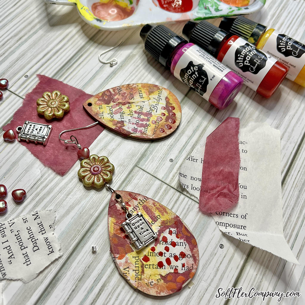 Book Lovers Mixed Media Earrings by Kristen Fagan