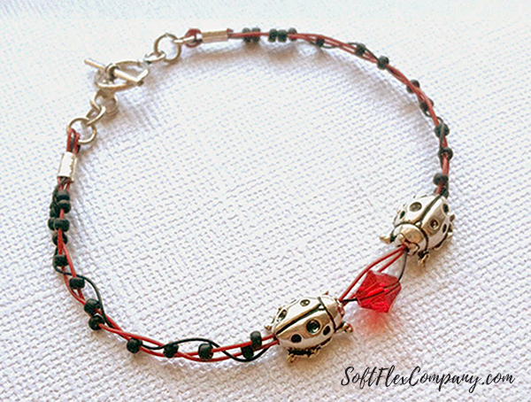 Braided Ladybug Bracelet by Kristen Fagan