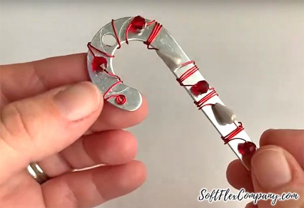 Wire Wrapped Candy Cane Ornament by Kristen Fagan