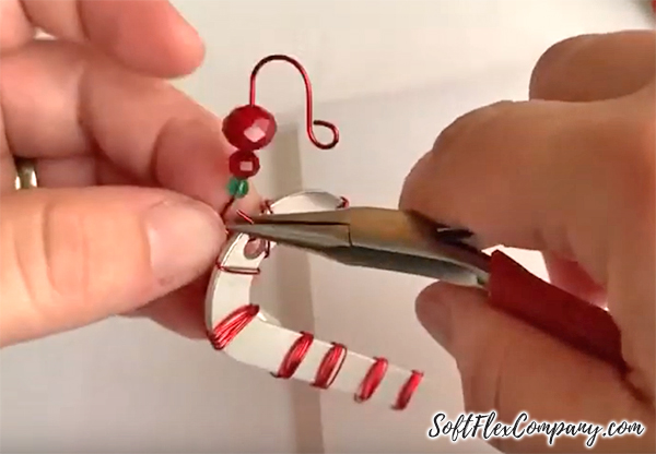 Wire Wrapped Candy Cane Ornament by Kristen Fagan