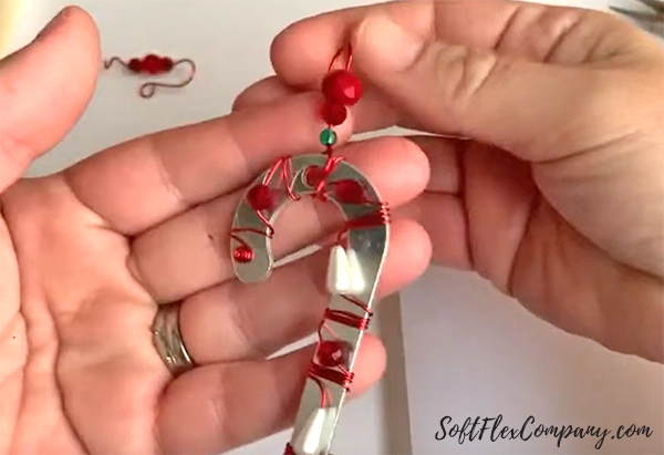 Wire Wrapped Candy Cane Ornament by Kristen Fagan