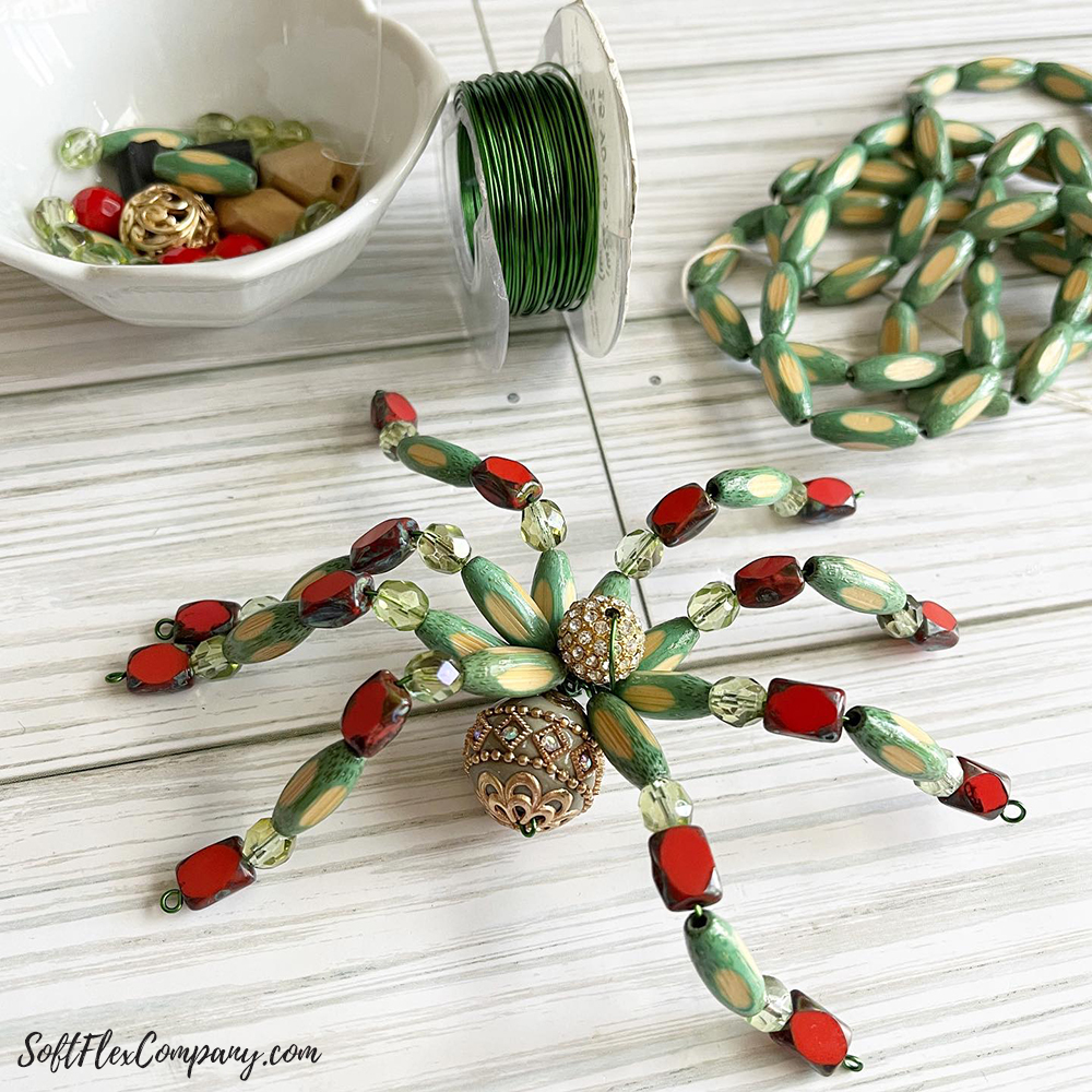 Coffee & Craft Wire Beaded Spider by Kristen Fagan