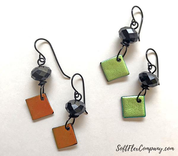 Craft Wire Dichroic Earrings by Kristen Fagan