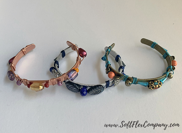 Soft Flex Craft Wire Wrapped Cuff Bracelets by Kristen Fagan