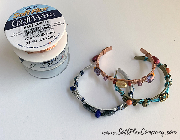 Soft Flex Craft Wire Wrapped Cuff Bracelets by Kristen Fagan